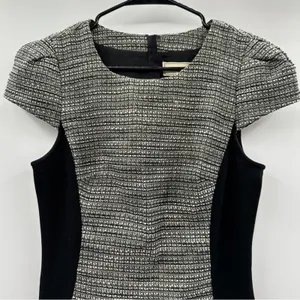 Anthropologie Moulinette Soeurs Grisaille‎ Shimmery Tweed Hourglass Dress Sz 6 thumbnail 3