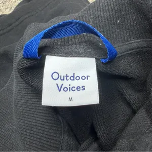 Outdoor Voices Half Zip Cropped Pullover Sweatshirt Black Medium M Activewear thumbnail 5