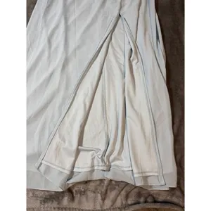 NWT After Six 1544 Size 18 R1 Mist Light Blue Thin One Shoulder Maxi Dress Crepe thumbnail 9