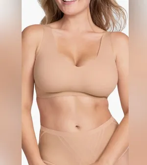 Honeylove V-Neck Bra in sand large thumbnail 1