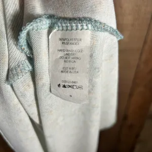 Honeyme Sage Green Ditsy Floral Knit Tiered Babydoll Mini Dress Small Flutter thumbnail 5