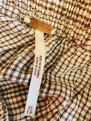 Free People Neutral Plaid Tiered Maxi Skirt thumbnail 5