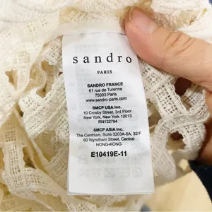 Sandro V-neck pattern lace top thumbnail 10