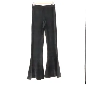 Free People Ribbed Knit Flare Pants Womens Size XS Black Boho Bell Bottom Pullon thumbnail 2