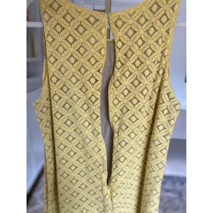 Apt 9‎ Yellow Lace Sleeveless Shift Dress Knee Length Elegant Coquette Parisian thumbnail 4