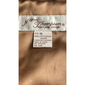 Norm Thompson Womens Brown Suede Leather Button Front Jacket‎ Size 18 Vintage thumbnail 4