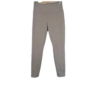 Athleta Delancy Herringbone Tight Leggings Size S Beige Pockets‎ Athletic Preppy thumbnail 3