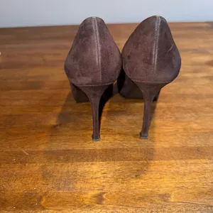 Saint Laurent Brown‎ Suede Tribtoo Pumps thumbnail 5