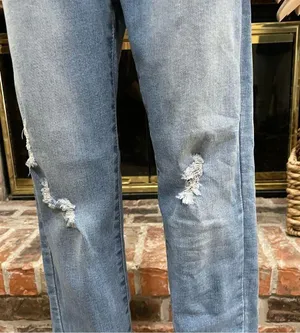 NWOT juniors skinny distressed high rise light wash jeans thumbnail 4