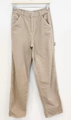 Garage Jeans Size 26‎ Tan Carpenter Cargo Wide Leg Rigid High Rise Grunge Punk thumbnail 1