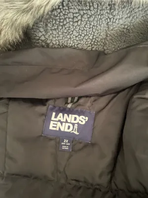 Lands' End Women's Expedition Down Waterproof Winter Parka 2X Black thumbnail 3