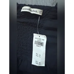 Abercrombie & Fitch Emerson Romper Black Pleated NEW Petite XS thumbnail 5