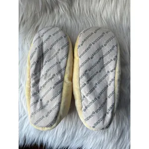 Yellow Plush Women's Slippers with 'Stay Pawssitive' Embroidery thumbnail 6