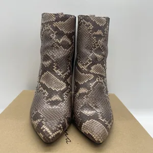 Vintage Havana Womens Size‎ 10 Ellen Taupe Snakeskin Pointed Toe Booties Heels thumbnail 4