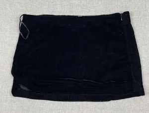 Free People Skirt Womens 10 Black Velvet‎ Mini Lined Zip Party Cocktail thumbnail 1