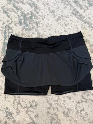 lululemon Run Speed Squad Skirt Skort W8291S Black Size 10 thumbnail 3