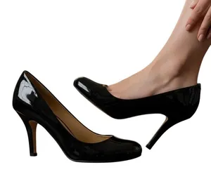 Nine West Ambitious Pumps Womens 7.5 Black Patent Leather Stiletto Round‎ Toe thumbnail 1