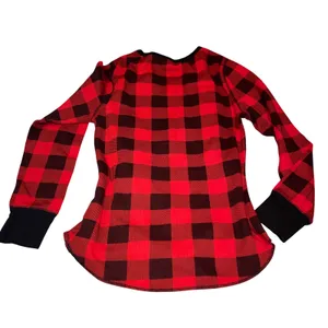 Old Navy Pajama Set Women L Red Buffalo Plaid Thermal 2 Piece Set Holiday Cozy thumbnail 4