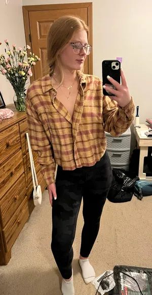 American Eagle Outfitters Cropped Flannel thumbnail 1