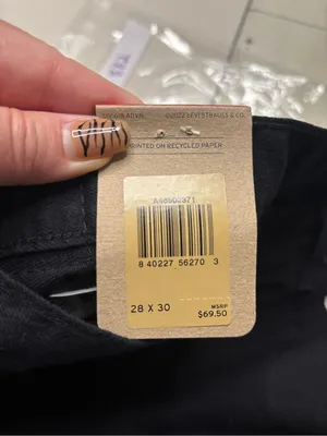 Levi’s Middy Straight Jeans Black Size 28x30 New Womens Classic Mid Rise thumbnail 4