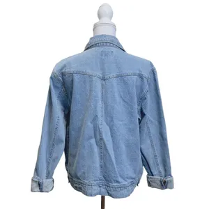PB BASICS XL Light Wash Denim‎ Jacket Women XL 100% Cotton Button Up Y2k Vintage thumbnail 2