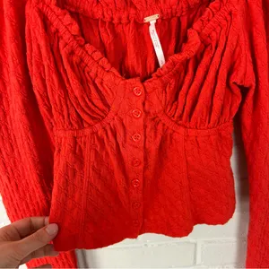 Free People Ladybug Knit Long Sleeve Top Size S thumbnail 10