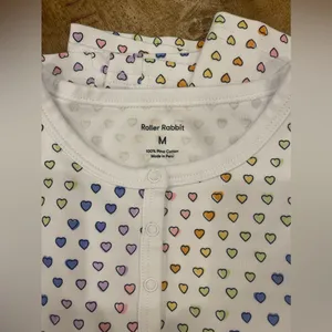 Roller Rabbit Multicolor Heart Print Pajama Set thumbnail 2