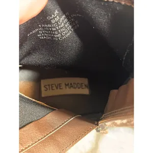 Steve Madden Brown Crushed Velvet Block Heel Ankle Boots thumbnail 12