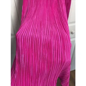 Altar'd State Plisse Wide Leg Pants Womens Size XS Hot Pink Pleated Y2K Satin thumbnail 3