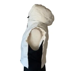 NWOT ZARA | Ecru | FITTED HOODED PUFFER VEST JACKET 8073/047 ZIPEER POCKET SKI thumbnail 10