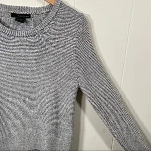 Calvin Klein Jeans Gray Marl Knit Ribbed Sweater Long Sleeves Size Medium thumbnail 3