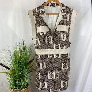 Sollinarry Women's Brown & Tan Print Short Sleeve Romper Shorts S NEW thumbnail 2