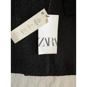 Zara Tweed Tailored Blazer Women Size S Black Double Breasted Gold Button NWT thumbnail 7