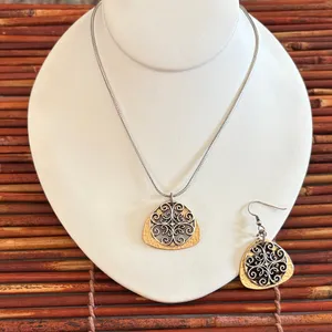 Brighton Gold and Silver Swirl Necklace & One Earring 16”-18” thumbnail 1