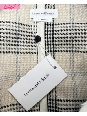 Lovers Friends Natalia Faux Fur Reversible Jacket Ivory Teddy Tan Plaid Coat XS thumbnail 12