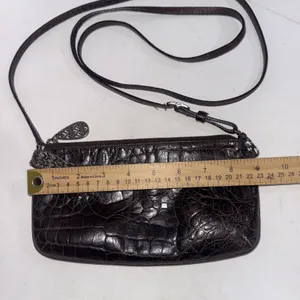 Vintage Y2K 90s Brighton Crocodile Leather Croc Wallet Organizer Crossbody Purse thumbnail 9