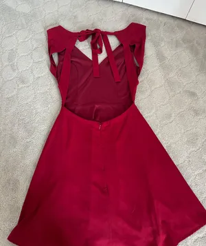 Lulus Dark Red Skater Dress thumbnail 3