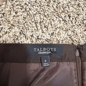 Talbots Brown Tweed Wool Blend Pencil Skirt Size 6 Business Professional Boucle thumbnail 2