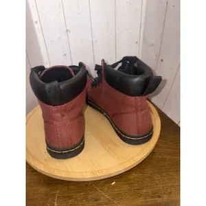 Dr.‎ Martens Shoreditch Canvas Boots Ankle Cherry Red Black Women's Size 6 US thumbnail 4