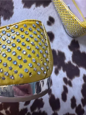 Miu Miu Yellow Crystal-Embellished Women's Loafers thumbnail 6