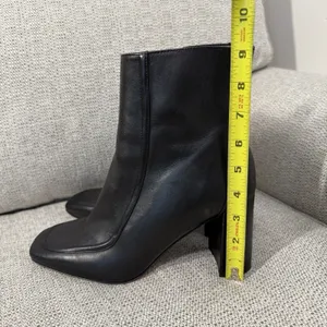 J.‎ Crew Black Square-toe Ankle Boots in Italian Leather Size 10 thumbnail 3