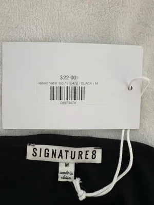 Signature 8 Black Halter Top thumbnail 3