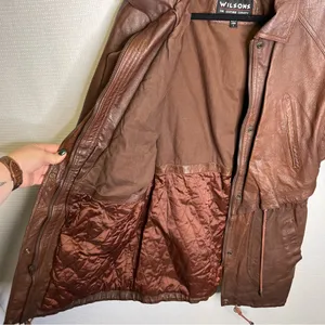 Wilson's Leather | The‎ Leather Experts Brown Coat Jacket Large thumbnail 4
