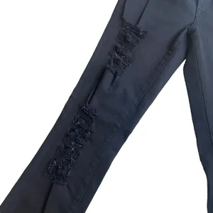 Frame Distressed Black Skinny Jeans Le Skinny de Jeanne Grunge‎ Emo Size 23 thumbnail 4