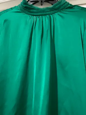 ZARA NWT  emerald color top thumbnail 2