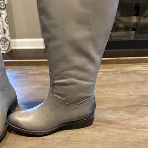 Sam‎ Edelman Gray Leather Riding Boots – Size 6W – New in Box thumbnail 8
