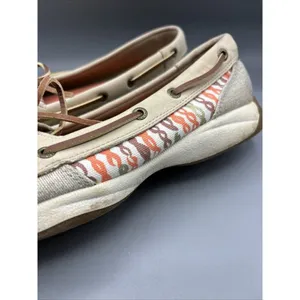 Sperry Top Sider Women's Boat Shoes Loafers Sz 9 Tan Orange Casual‎ thumbnail 2