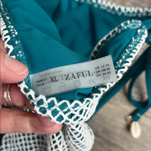 ZAFUL Multiway Triangle Bikini Set – Fishnet Side-Tie Bandeau Halter (XL) ♦️ thumbnail 9