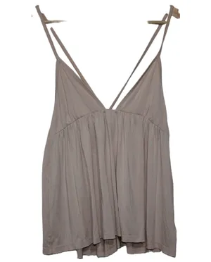Free People Clara Babydoll Pink Modal Pleated V-Neck Camisole Tank Top Size XS thumbnail 1