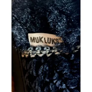 Muk Luks Cozy Black Knit Faux Fur Lined Slipper Booties Womens Size 8 thumbnail 6
